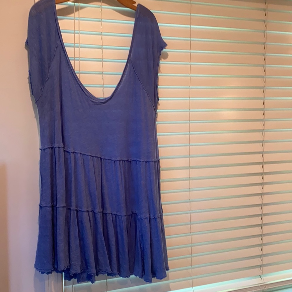 FREE PEOPLE - Size Large - blue tiered top